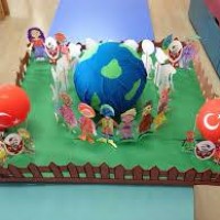 sanat etkınliği ,okuma yazmaçalişması 23 nisan çalişması ,kutlu doğum artık materyal çalişması  (1973)