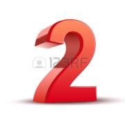 26030267-3d-shiny-red-number-2-on-white-background