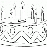 birthday,coloring,cake,seven,candles