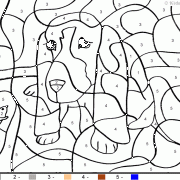 color-by-number-hound