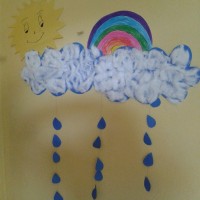 okul öncesınde kağit işler, duvar süsü ,davetiye kartları ,suluboya  çalişması (4548)