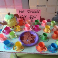 okul öncesınde kağit işler, duvar süsü ,davetiye kartları ,suluboya  çalişması (4566)