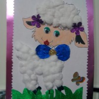 okul öncesınde kağit işler, duvar süsü ,davetiye kartları ,suluboya  çalişması (4642)