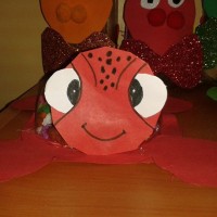 okul öncesınde kağit işler, duvar süsü ,davetiye kartları ,suluboya  çalişması (4658)