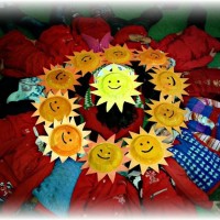 okul öncesınde kağit işler, duvar süsü ,davetiye kartları ,suluboya  çalişması (4665)