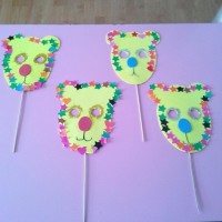 okul öncesınde kağit işler, duvar süsü ,davetiye kartları ,suluboya  çalişması (4667)