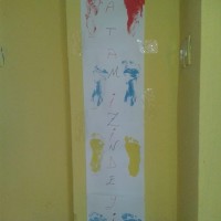 okul öncesınde kağit işler, duvar süsü ,davetiye kartları ,suluboya  çalişması (4739)