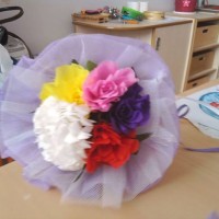 okul öncesınde kağit işler, duvar süsü ,davetiye kartları ,suluboya  çalişması (4760)