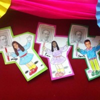 okul öncesınde kağit işler, duvar süsü ,davetiye kartları ,suluboya  çalişması (4762)