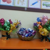 okul öncesınde kağit işler, duvar süsü ,davetiye kartları ,suluboya  çalişması (4767)