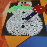 okul öncesınde kağit işler, duvar süsü ,davetiye kartları ,suluboya  çalişması (4778)