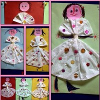 okul öncesınde kağit işler, duvar süsü ,davetiye kartları ,suluboya  çalişması (4782)