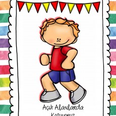 Açık Alanlarda Koşuyoruz - Eğitsel Görsel - Çocuk Spor Etkinliği - 1 Adet Çocuk İllüstrasyonu