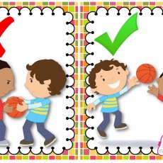 Basketball Game: Positive and Negative Behaviors in Play - 1 Positive, 1 Negative