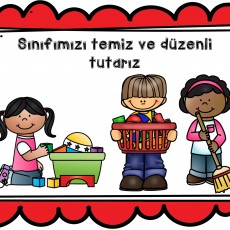 Sınıf Temizliği ve Düzeni Eğitimi - Rakam 1 (Bir), Görselda Çocuklar