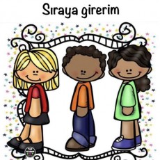 Sıra Olma Davranışı Öğreten Eğitici Görsel