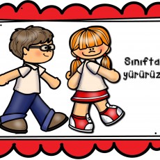 Sınıfta Yürüyoruz: Çocukların Eğitici Aktivite Görseli