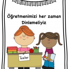 Öğretmen ve Öğrenci Etkileşimi: Dinleme Önemi (2 Öğrenci - 1 Öğretmen - 3 Kitap - 1 Elma - 1 Kalem Kutusu)