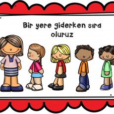 Sıra Olma Kavramı: Çocukları Sıralama ve Sıra Bekleme Hakkında Eğitici Görsel
