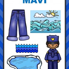 MAVİ: Renk Eğitimi - Mavi Renk Temalı Görsel, Mavi Pantolon, Su, Deniz, Gökyüzü, Deniz Polisi ve Buz