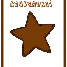 KAHVERENGİ RENGİ VE YILDIZ ŞEKLİ EĞİTİM MATERYALİ