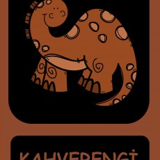 KAHVERENGİ DİNOZOR İLLÜSTRASYONU