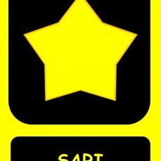 Sarı Renkli Yıldız Tanıtımı - Eşleştirme ve Öğrenme Materyali