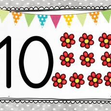 10 Kırmızı Çiçek ve Sıfır Kısmı İle Temel Matematik Eğitimi