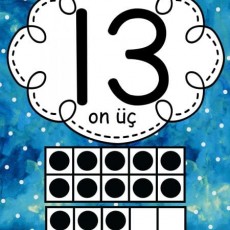 13 (On Üç) Sayı Eğitimi - Matematik Materyali