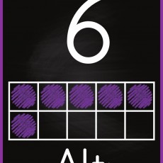 6 (altı) Sayısını ve Değerini Öğreten Eğitici Kart
