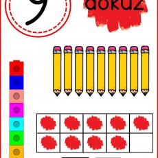 Eğitsel Materyal: 9 (Dokuz) Sayısı ve Nesnelerle Sayma Etkinliği