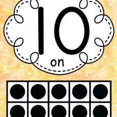 10 on Ten Frame - Basic Number Visualization