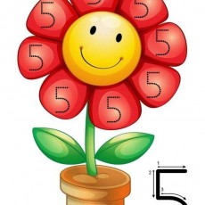 Renkli Çiçek İle 5 Sayısını Öğrenme Etkinliği