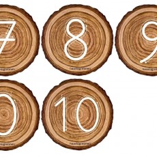 Ağaç Kütüğü Yazıları: 6 (altı), 8 (sekiz), 9 (dokuz), ∞ (sonsuzluk), 7 (yedi)