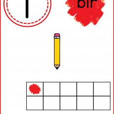 Eğitici Materyal: 1 (Bir) Sayısı, Sarı Kalem ve Temel Eğitimi