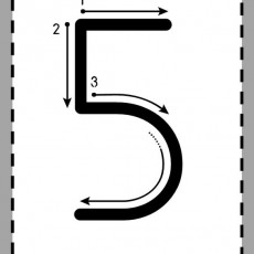 Beş Rakamı Yazma Eğitimi: 5 (Beş)