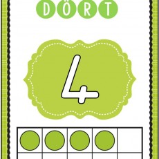 Dört 4 Sayısı Eğitici Materyali