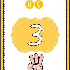 Eğitim Materyali: Üç Sayısı 3 (Sayı ve İşaret)