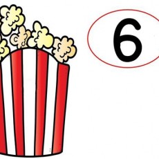 6 Popcorn Illustrations with Letter O - Educational Material