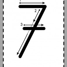 Yedi Sayısını Öğrenme Rehberi: 7 (Yedi) - Adım Adım Yazma Talimatları