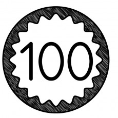 100 Sayısı ve Sertifika İkonu