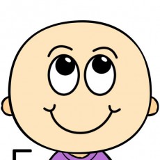Beş (5) Sayısı ile Karikatür Çocuk Figürü