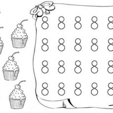 Rakam 8 ve Cupcake Eğitimi - Sayma ve Yazma Aktiviteleri