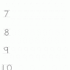 Sayıların Yazımı ve Takibi: 6 (altı), 7 (yedi), 8 (sekiz), 9 (dokuz), 10 (on) Egzersizleri