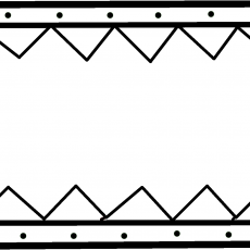 Zigzag Desenli Çerçeve Tarifi, 1 Adet