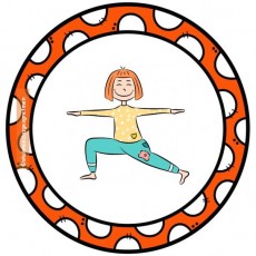 Çocuk Yoga Pozu Çizimi: Savaşçı Pozu (1)