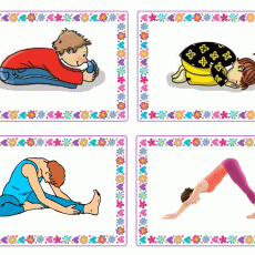 Çocuklar için Yoga Pozları: Dinlenme, Esneme, Denge ve Güç Geliştirme İçin Eğitim Materyali