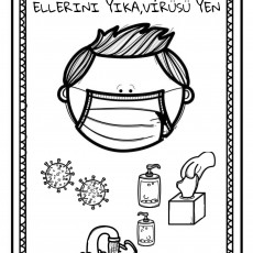 Virüsle Mücadele: Temizlik ve Maske Kullanımını Anlatan Eğitim Materyali