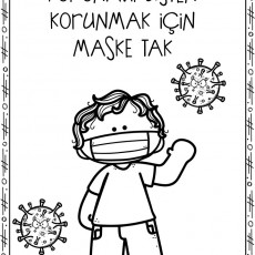 Koronavirüsten Korunmak İçin Maske Tak - Eğitici Görsel