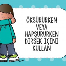 Öksürürken ve Hapsururken Dirsek İçi Kullanma Bilgisi